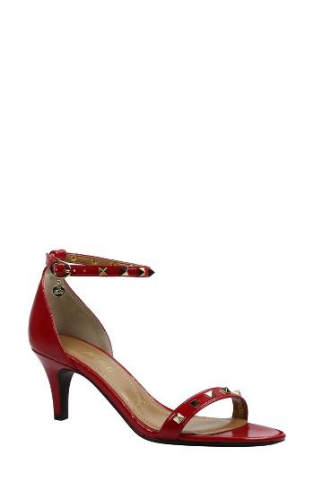 Women's J. Renee Lerida Studded Ankle Strap Sandal .5 Aa - Red