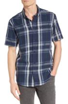 Men's Rvca Waas 2 Plaid Woven Shirt, Size - Blue