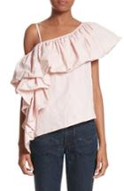 Women's Marques'almeida One Shoulder Ruffle Top - Pink