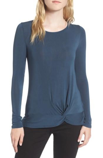 Women's Trouve Knot Front Tee - Blue