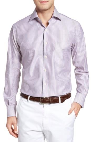 Men's Peter Millar Hilo Regular Fit Stripe Sport Shirt - Red