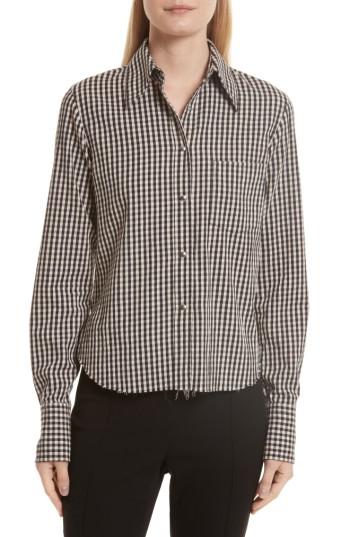 Women's Helmut Lang Gingham Check Shirt - Black