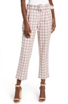 Women's English Factory Gingham Check Belted Trousers - Beige