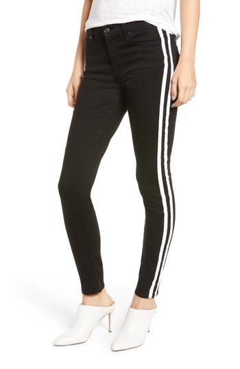 Women's 7 For All Mankind B(air) Stripe Ankle Skinny Jeans - Black