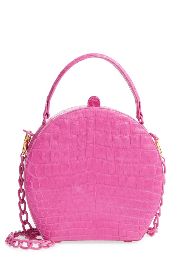 Nancy Gonzalez Genuine Crocodile Circle Bag -