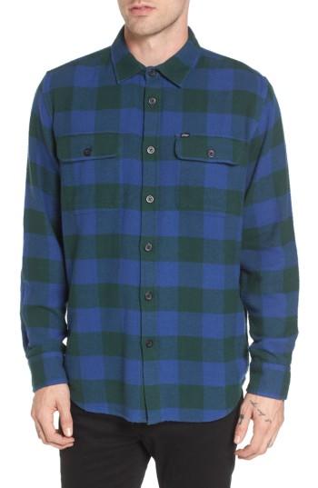 Men's Obey Trent Check Woven Shirt - Blue