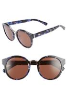 Women's Longchamp 51mm Round Sunglasses - Blue Tortoise