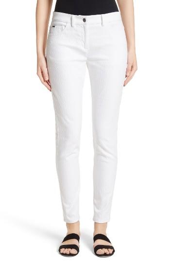 Women's St. John Collection Bardot Diamond Jacquard Denim Jeans