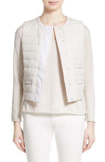 Women's Fabiana Filippi Down Puffer Vest Us / 40 It - Ivory