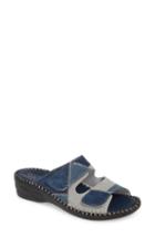 Women's David Tate Flex Slide Sandal M - Blue