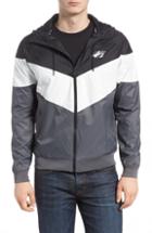 Men's Nike Windrunner Wind & Water Repellent Hooded Jacket - Black