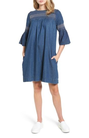 Women's Current/elliott The Abigail Embroidered Dress - Blue