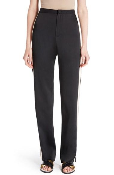 Women's Lanvin Satin Side Stripe Track Pants