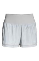 Women's Alo Reflective Meditate Shorts - Metallic