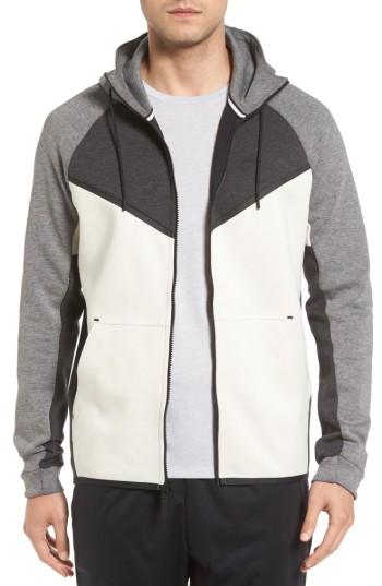 Men's Nike Tech Fleece Hooded Jacket - Grey