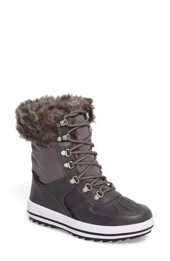 Women's Cougar Viper Waterproof Snow Boot With Faux Fur Trim M - Grey