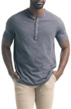 Men's Good Man Brand Short Sleeve Slub Henley, Size - Grey