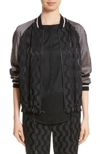 Women's St. John Collection Charmeuse Bomber Jacket