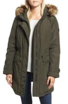 Women's Michael Michael Kors Missy Waterproof Anorak With Detachable Faux Fur Hood - Green