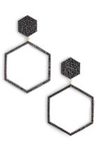 Women's Sterling Forever Geo Daze Drop Earrings