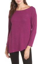 Women's Gibson Asymmetrical Cozy Fleece Top, Size - Purple