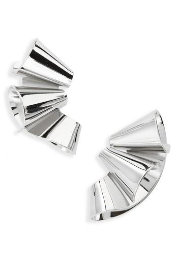 Women's Kitsch Metal Ribbon Earrings