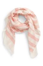 Women's Sole Society Stripe Scarf, Size - Coral