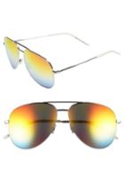 Women's Saint Laurent Classic 59mm Aviator Sunglasses - Silver/ Multi