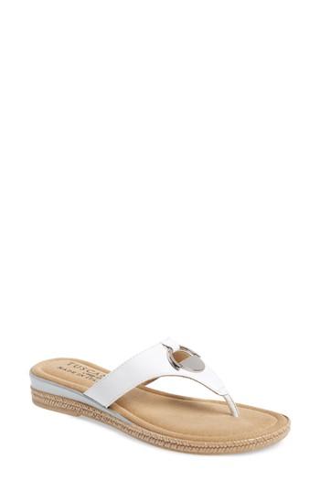 Women's Tuscany By Easy Street Belinda Flip Flop N - White