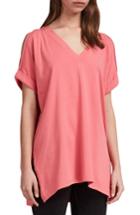 Women's Allsaints Cora Cold Shoulder Tee /small - Coral