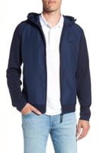 Men's Lacoste Double Face Zip Hoodie (l) - Blue