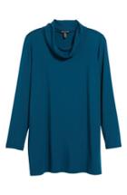 Women's Eileen Fisher Drape Neck Jersey Top - Blue