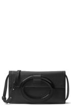 Michael Kors Baxter Calfskin Leather Convertible Clutch - Black