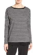 Women's Eileen Fisher Stripe Organic Cotton Jersey Top