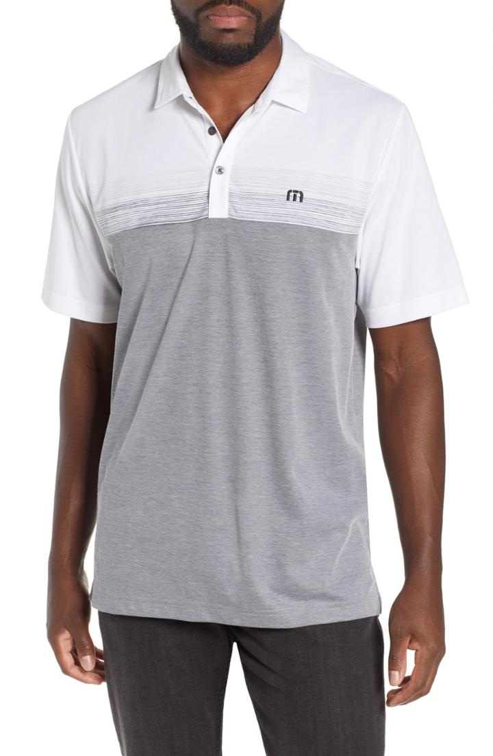 Men's Travis Mathew Frankenstein Pique Polo - White