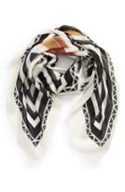 Women's Bp. Geo Block Square Scarf, Size - Ivory