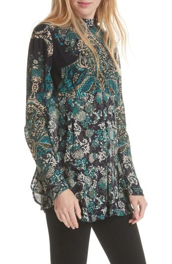 Women's Free People Lady Luck Print Tunic - Blue