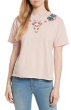 Women's Rebecca Minkoff Ronnie Embroidered Tee, Size - Pink