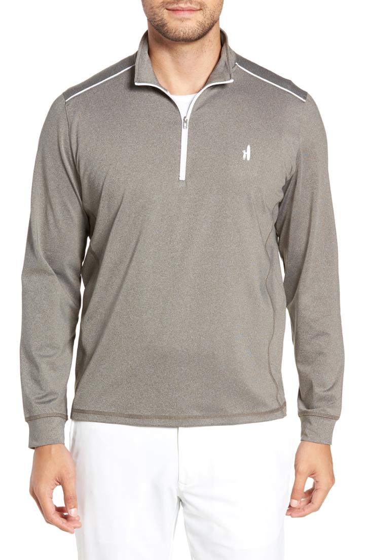 Men's Johnnie-o Lammie Regular Fit Quarter Zip Prep-formance Pullover, Size - Grey