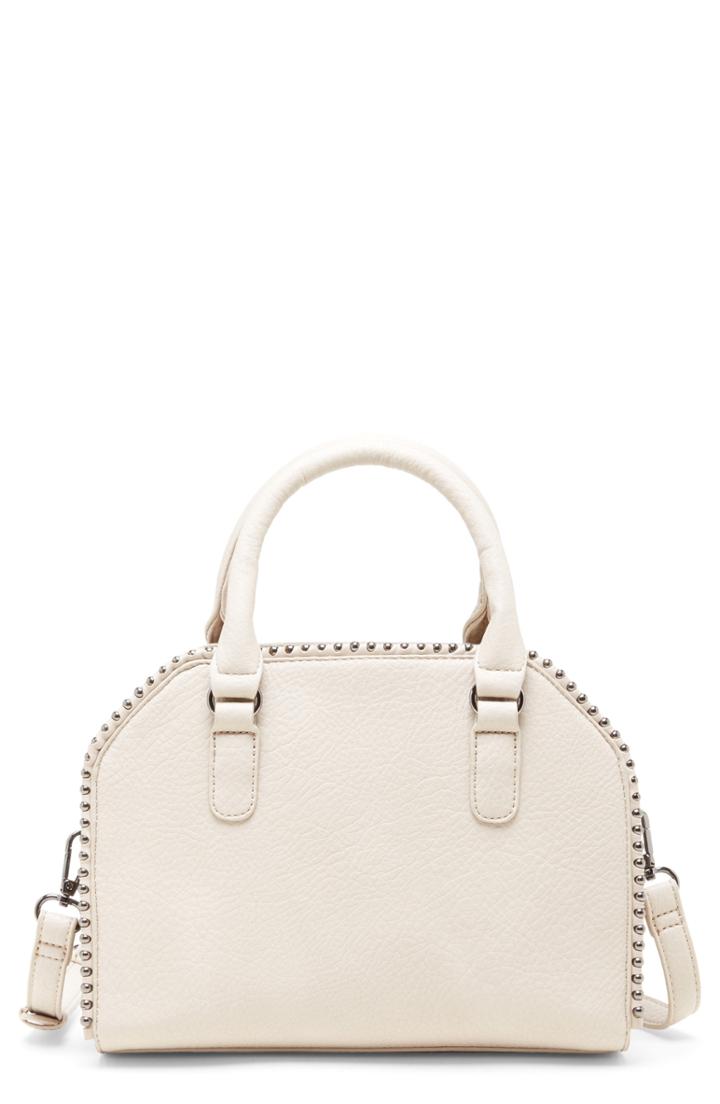 Sole Society Small Eytal Faux Leather Satchel - Beige