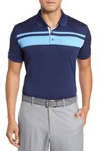 Men's Bobby Jones R18 Tech Rondon Stripe Front Polo - Blue