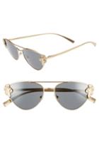 Women's Versace Tribute 56mm Aviator Sunglasses - Gold Solid