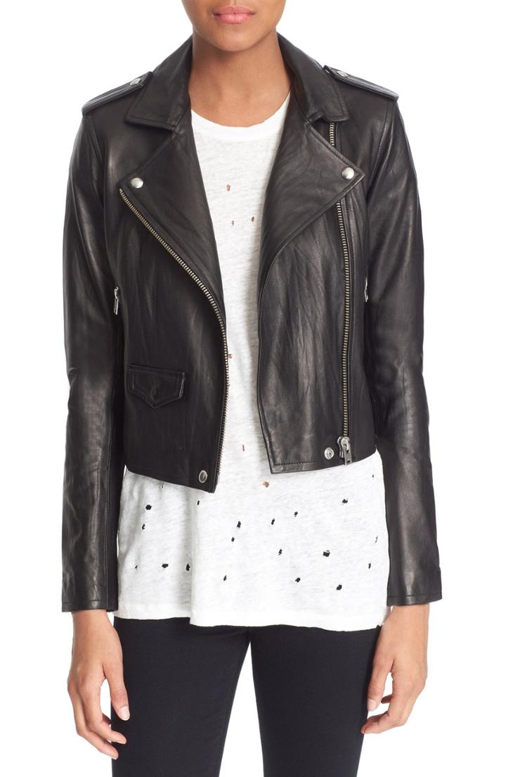 Women's Iro 'ashville' Leather Jacket Us / 40 Fr - Black