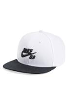 Men's Nike Pro Snapback Baseball Cap - White