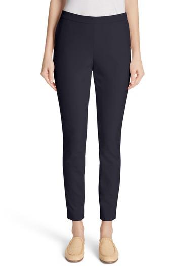 Women's Lafayette 148 New York Murray Cotton Blend Crop Pants, Size - Blue
