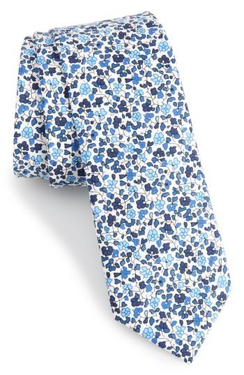 Men's Nordstrom Men's Shop Rennie Floral Cotton Tie, Size - Blue