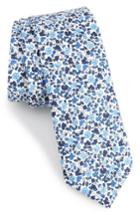 Men's Nordstrom Men's Shop Rennie Floral Cotton Tie, Size - Blue