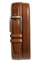 Men's Mezlan Alfa Perforated Leather Belt - Honey