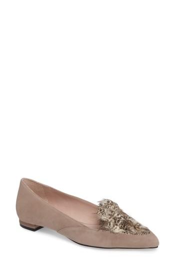 Women's James Chan Vanya Feather Flat .5 M - Beige