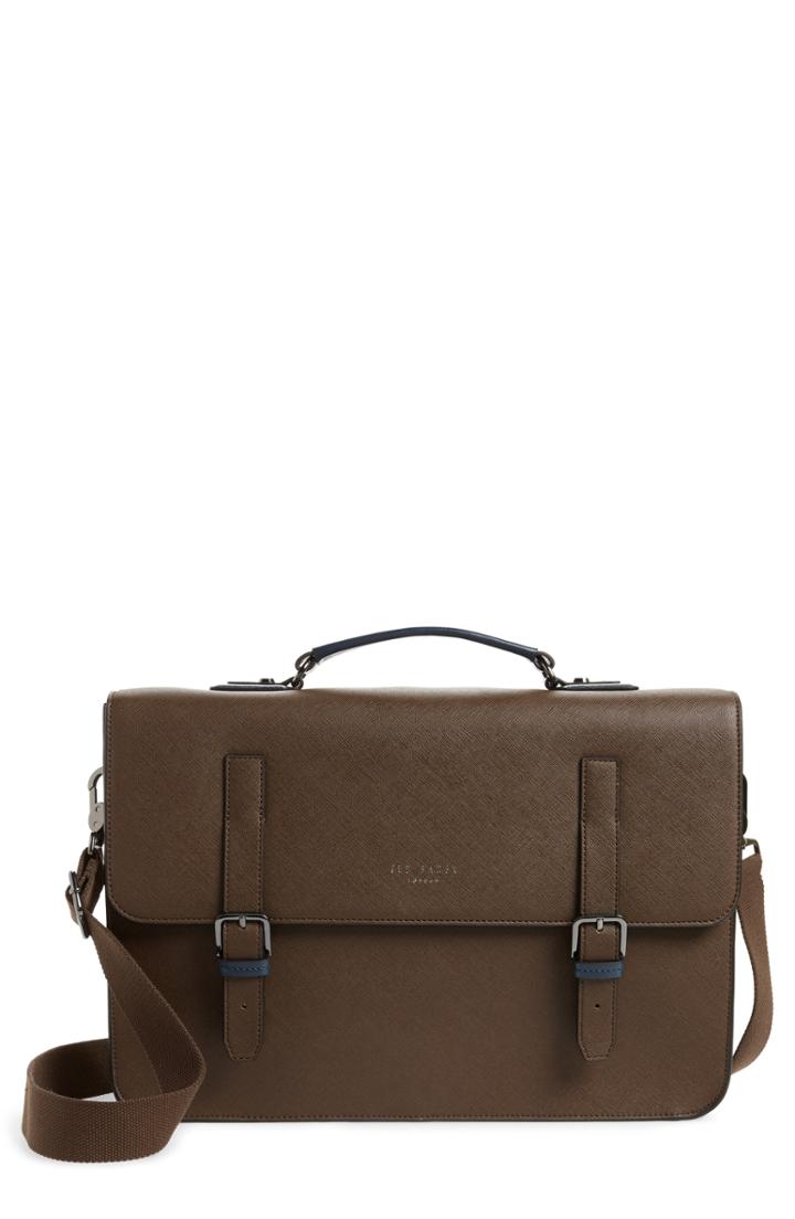 Men's Ted Baker London Country Crossgrain Messenger Bag